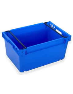 Bac plein, emboîtable et gerbable sur rabats 600x400x300mm