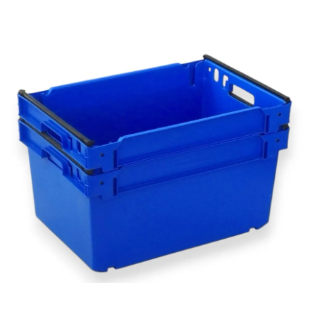 Bac plein, emboîtable et gerbable sur rabats 600x400x300mm