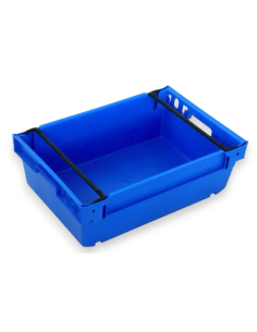 Bac plein, emboîtable et gerbable sur rabats 600x400x200mm