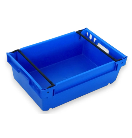 Bac plein, emboîtable et gerbable sur rabats 600x400x200mm