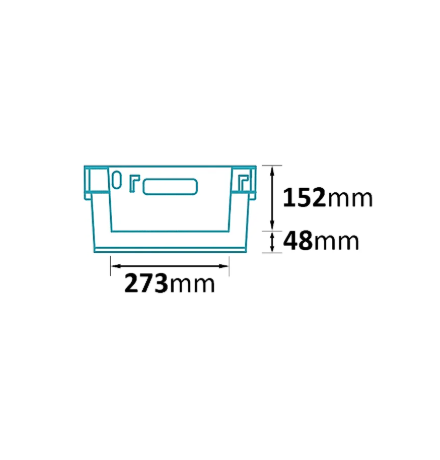 Bac pour picking emboîtable et gerbable sur rabats 600x400x200mm