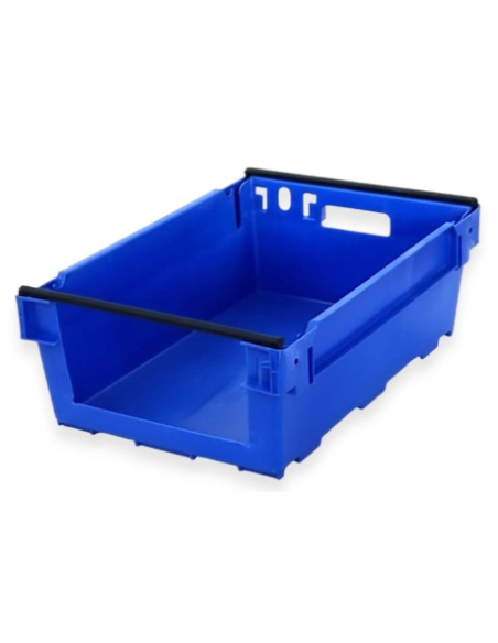 Bac pour picking emboîtable et gerbable sur rabats 600x400x200mm