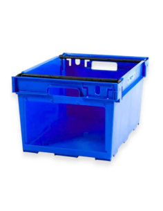 Bac avec ouverture pour accès Picking, emboîtable et gerbable sur rabats 600x400x300mm