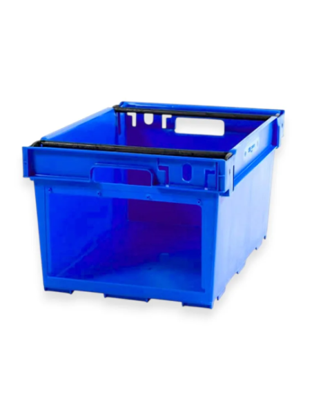 Bac avec ouverture pour accès Picking, emboîtable et gerbable sur rabats 600x400x300mm