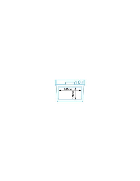Bac avec volet pour Picking, emboîtable et gerbable sur rabats 600x400x300mm