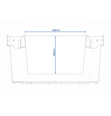 Bac picking avec ouverture sur une paroi longue 600x400x300mm