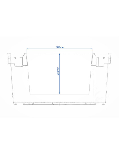Bac picking avec ouverture sur une paroi longue 600x400x300mm