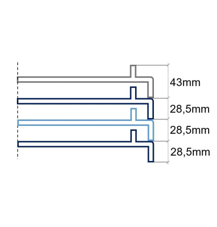 Couvercle pour bacs 800x600 mm