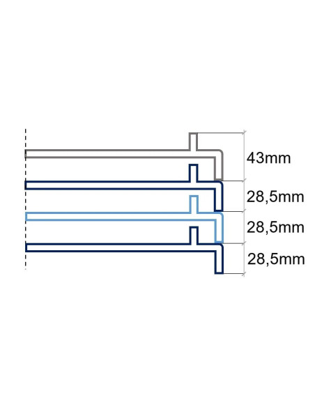 Couvercle pour bacs 800x600 mm