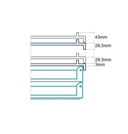 Couvercle pour bacs 800x600 mm