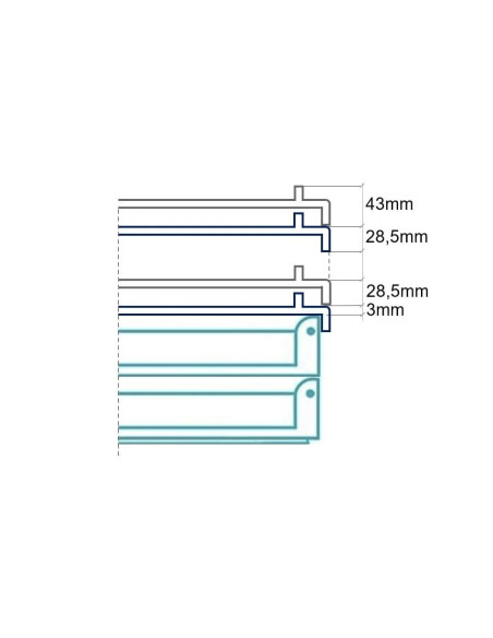 Couvercle pour bacs 800x600 mm