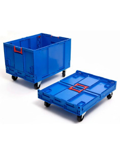 Bac pliable avec fond et roulettes 800x600x590mm