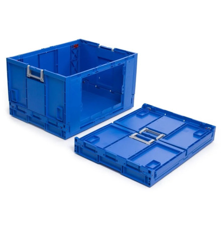 Bac pliable avec ouverture latérale Picking 800x600x465mm