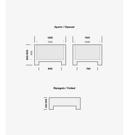 CP Pliable 1200 x 1100 x 800 mm Ajourée
