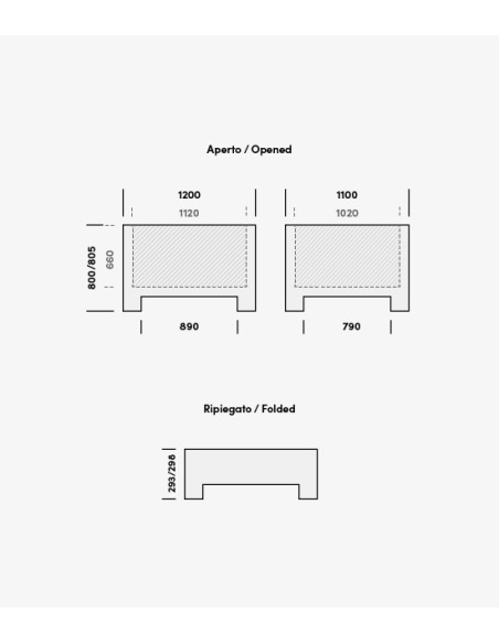 CP Pliable 1200 x 1100 x 800 mm Ajourée