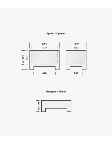 CP Pliable 1200 x 1200 x 800 mm Ajourée