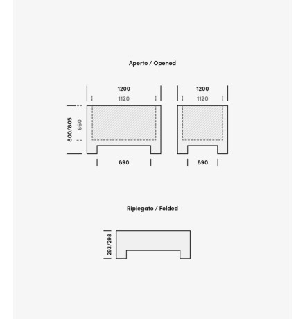 CP Pliable 1200 x 1200 x 800 mm Pleine