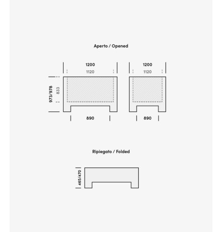 CP Pliable 1200 x 1200 x 973 mm Ajourée