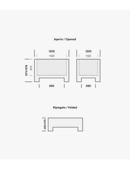 CP Pliable 1200 x 1200 x 973 mm Ajourée