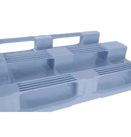 Palette plastique hygiénique 1200 x 800 - Plateau plein - 3 semelles