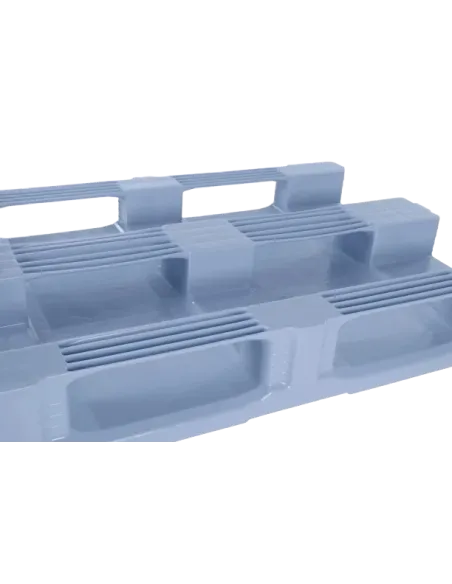Palette plastique hygiénique 1200 x 800 - Plateau plein - 3 semelles