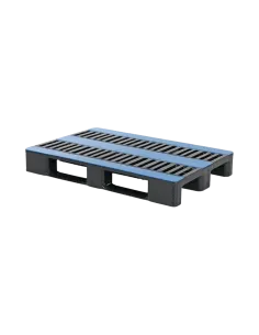 Palette plastique hygiénique 1200 x 800 - Plateau ouvert - 3 semelles - renforcée