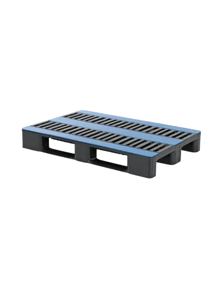 Palette plastique hygiénique 1200 x 800 - Plateau ouvert - 3 semelles - renforcée