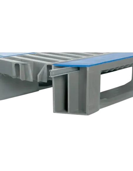 Palette plastique hygiénique 1200 x 800 - Plateau ouvert - 3 semelles - renforcée