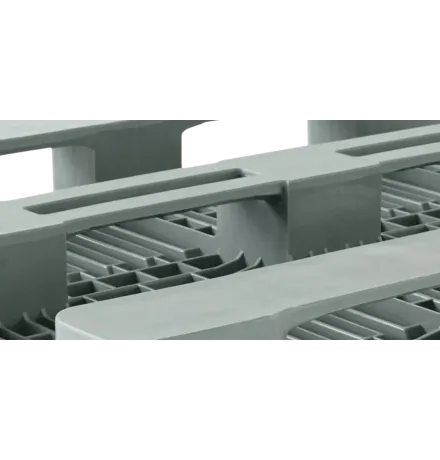 Palette plastique hygiénique 1200 x 1000 - Plateau ouvert - 3 semelles