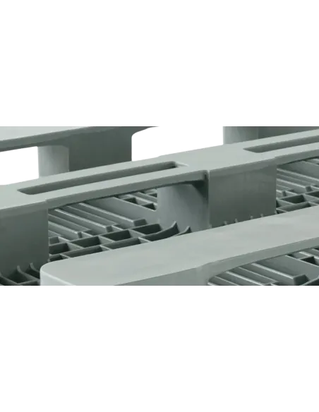 Palette plastique hygiénique 1200 x 1000 - Plateau ouvert - 3 semelles