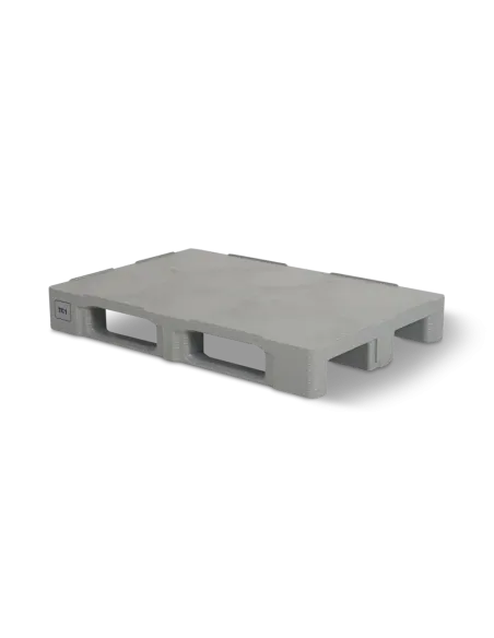 Palette plastique hygiénique renforcée 1200 x 800 - Plateau plein - 3 semelles