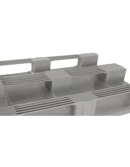 Palette plastique hygiénique 1200 x 1000 - Plateau fermé - 3 semelles
