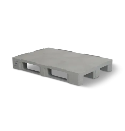 Palette plastique hygiénique lourde 1200 x 1000 - Plateau fermé - 3 semelles