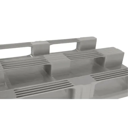 Palette plastique hygiénique lourde 1200 x 1000 - Plateau fermé - 3 semelles