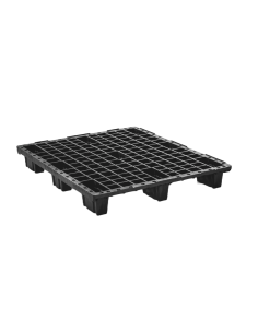 Palette plastique légère 1200 x 1000 - Plateau ajouré - 9 pieds emboîtables