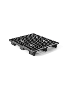 Palette plastique légère 1200 x 1000 - Plateau ajouré - 9 pieds emboîtables