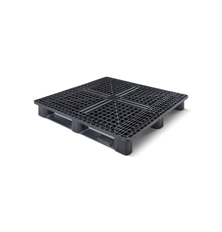 Palette plastique médium 1200 x 1200 - Plateau ajouré - 3 semelles