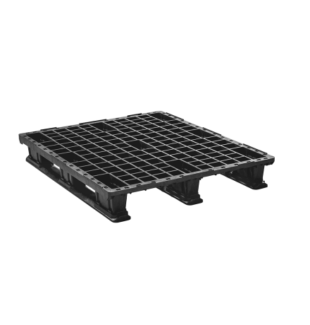 Palette plastique légère 1200 x 1000 - Plateau ajouré - 3 semelles