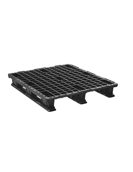 Palette plastique légère 1200 x 1000 - Plateau ajouré - 3 semelles