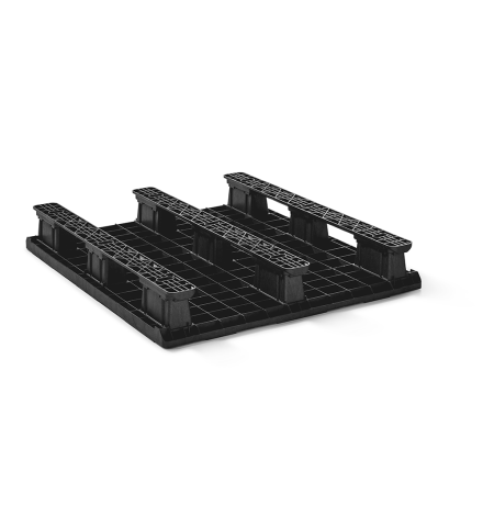 Palette plastique légère 1200 x 1000 - Plateau ajouré - 3 semelles