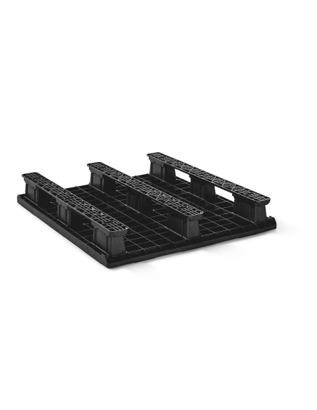 Palette plastique légère 1200 x 1000 - Plateau ajouré - 3 semelles