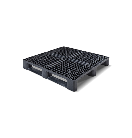 Palette plastique médium 1140 x 1140 - Plateau ajouré - 3 semelles
