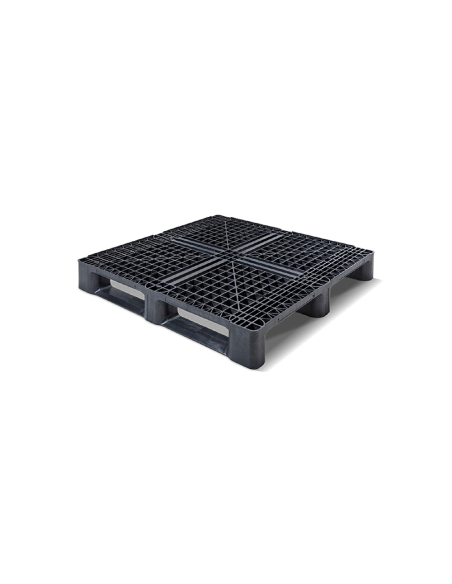 Palette plastique médium 1140 x 1140 - Plateau ajouré - 3 semelles