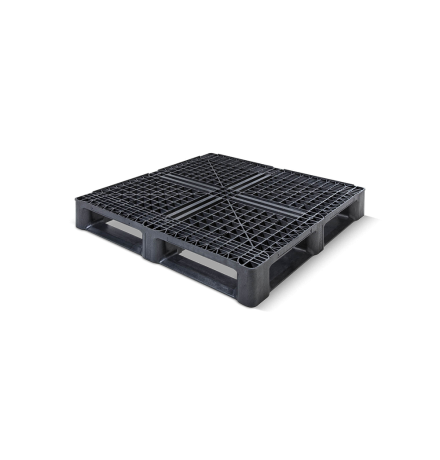 Palette plastique médium 1140 x 1140 - Plateau ajouré - 6 semelles