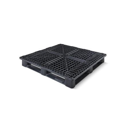 Palette plastique médium 1200 x 1200 - Plateau ajouré - 6 semelles