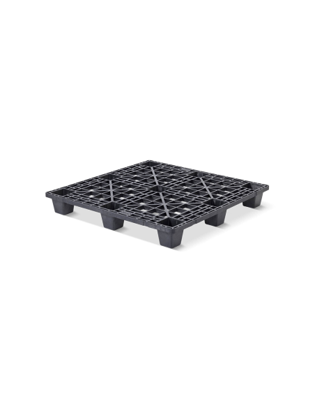 Palette plastique légère 1200 x 1200 - Plateau ajouré - 9 pieds emboîtables