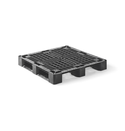 Palette plastique médium 1100 x 1100 - Plateau ajouré - 3 semelles