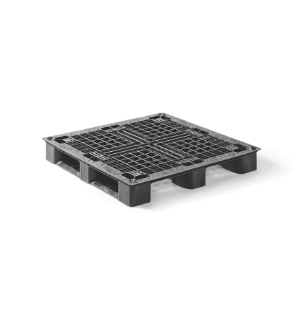 Palette plastique médium 1140 x 1140 - Plateau ajouré - 3 semelles