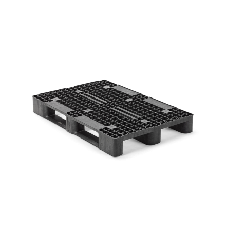 Palette plastique médium 1200 x 800 - Plateau ajouré -  3 semelles