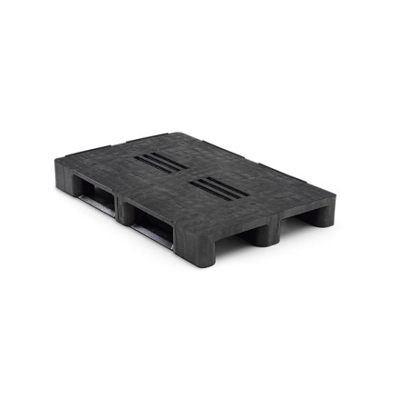Palette plastique médium 1200 x 800 - Plateau plein - 3 semelles